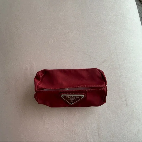 Prada Red Mini Nylon Pouch - Picture 7 of 10